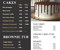 Cake House menu 1