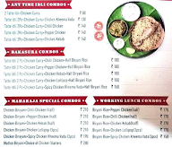 Maharaja Military Canteen menu 1