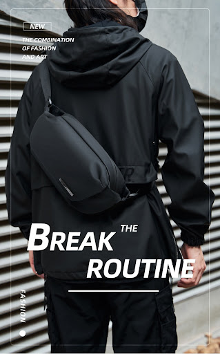 Title 2, Mens Functional Messenger Bag One-shoulder Des...
