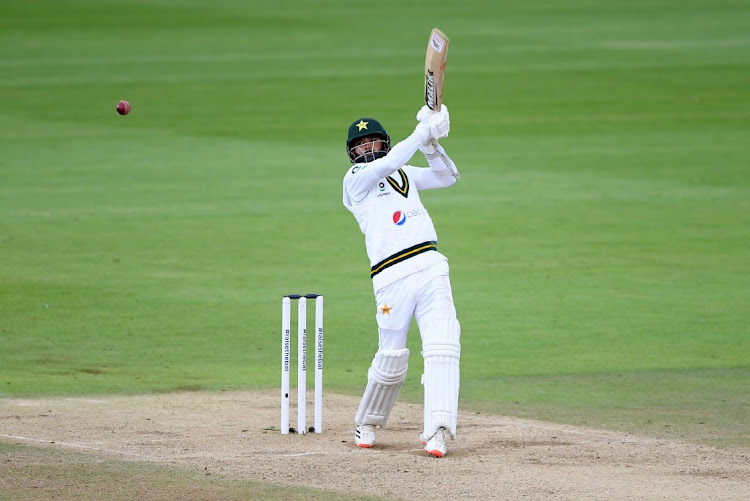 Pakistan's Azhar Ali hits out during the third Test against England at Ageas Bowl, Southampton on August 23, 2020