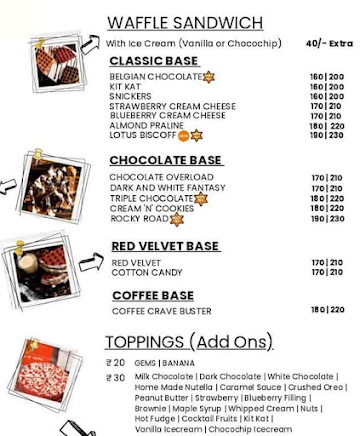 The Waffle Co. menu 