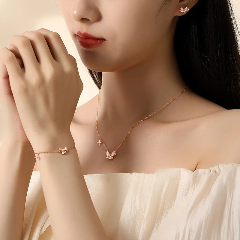 Sterling zilveren oorbellen, roségoud, geïnspireerd door internet beroemdheden, voegen elegantie en stijl toe aan je dagelijkse look.