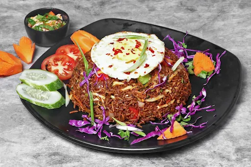 Indonesian Style Egg Nasi Goreng Rice