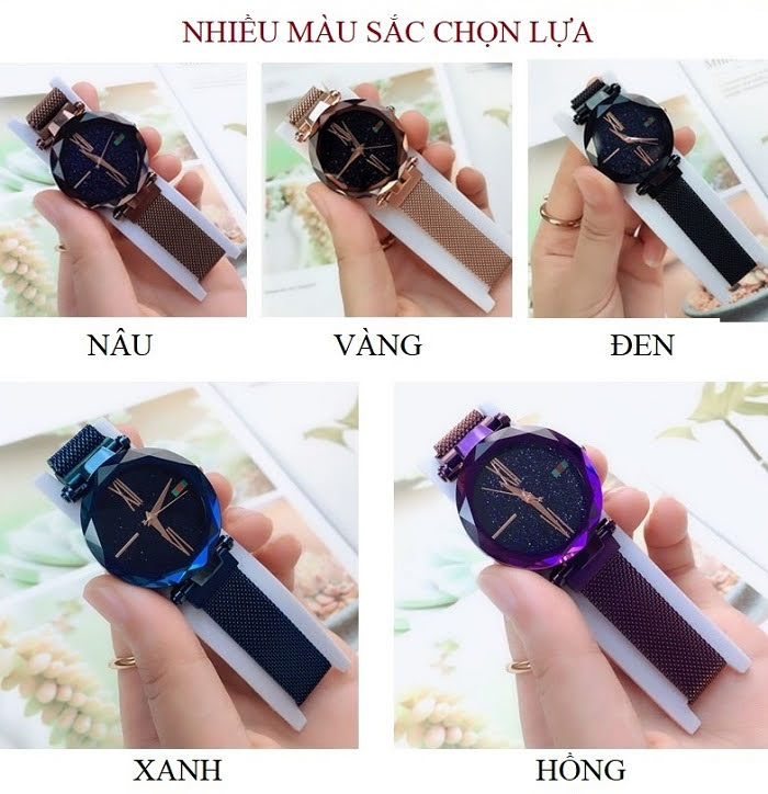 Đồng hồ nữ dây lụa nam châm