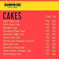 Surprise Cakes & More menu 1