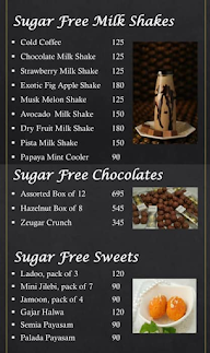 Zeugar Sugar Free menu 5