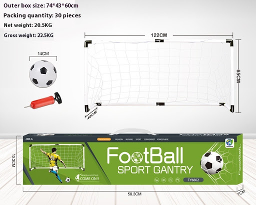 Title 2, Childrens Indoor Outdoor Football Goal Frame P...
