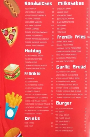 Mammas Food menu 