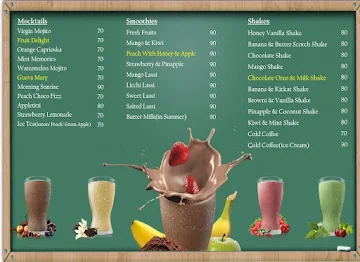 Vintage menu 