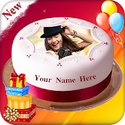 Name Photo on Birthday Cake  Icon