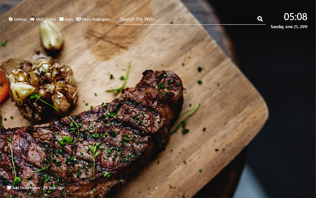 Steak Wallpaper HD New Tab Theme