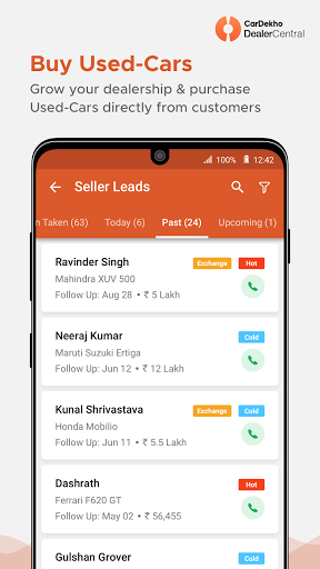 Screenshot CarDekho DealerCentral