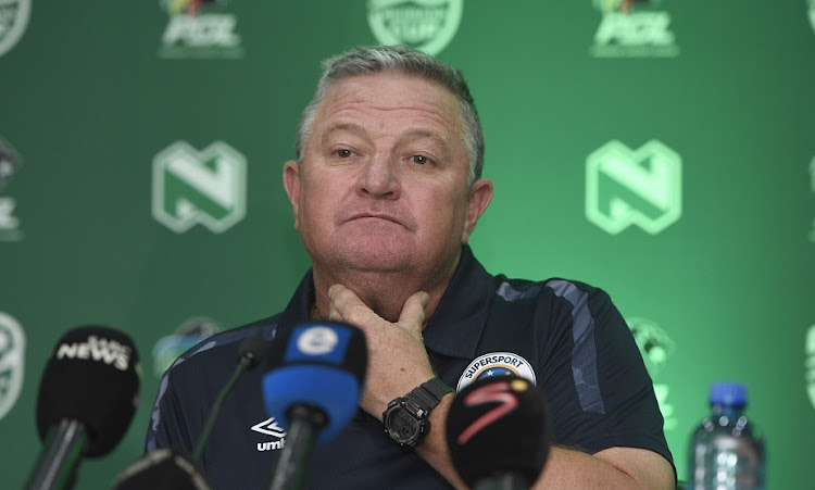 Supersport United coach Gavin Hunt during his Nedbank Cup press conference at the PSL offices in Parktown on February 6 2022.