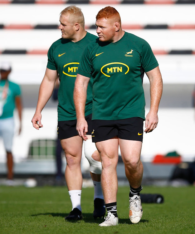 Springboks prop Steven Kitshoff during training session.