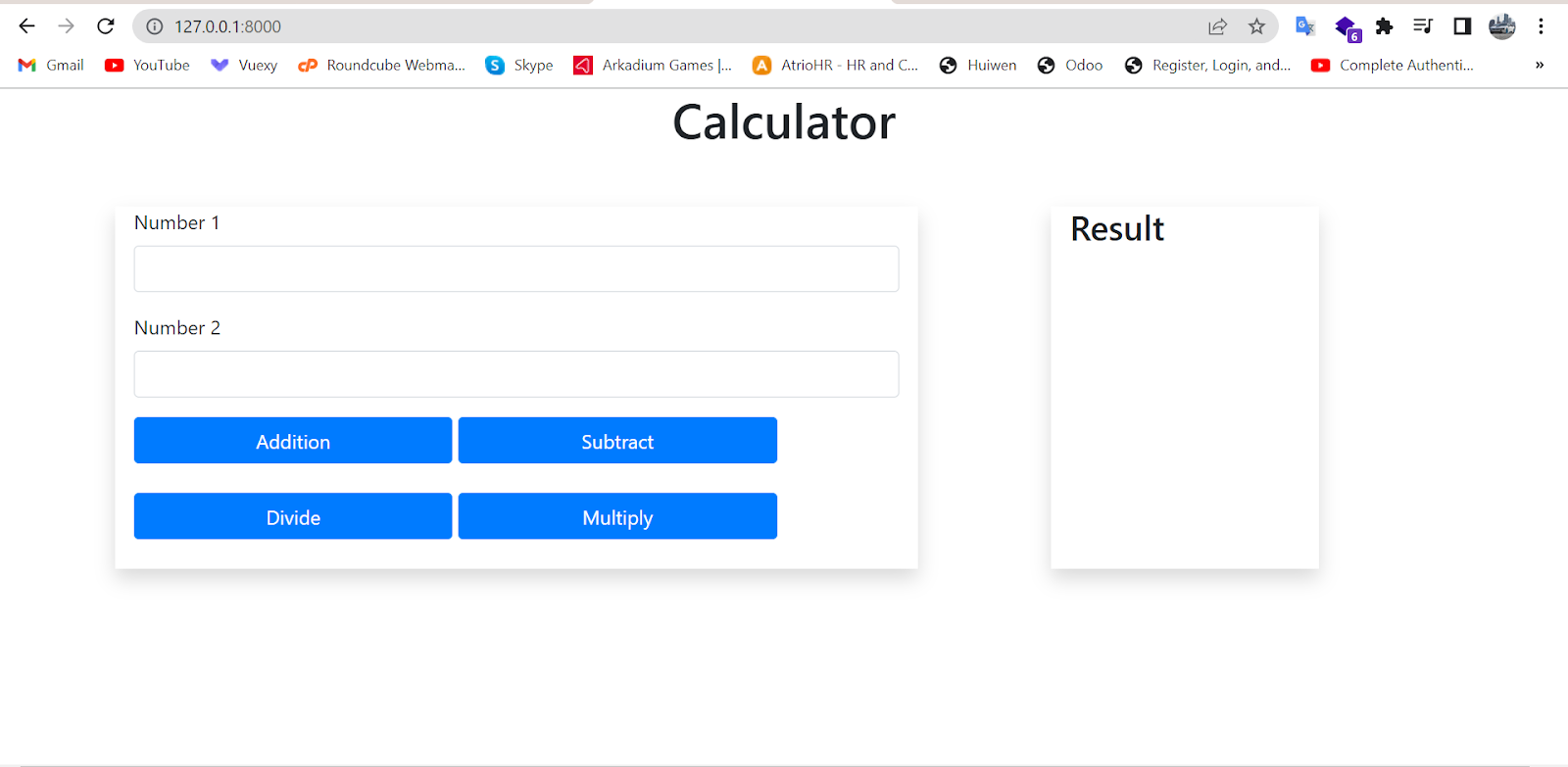 first look at Simple Calculator using Django