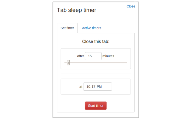 Tab Sleep Timer