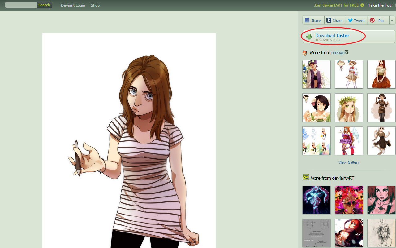 DeviantArt easy download Preview image 0