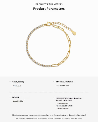 Title 1, Silver S925 White Round Zirconium Inlaid Tennis...