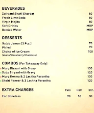 Shaan - e - Awadh menu 3