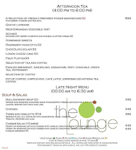 The Lounge menu 5