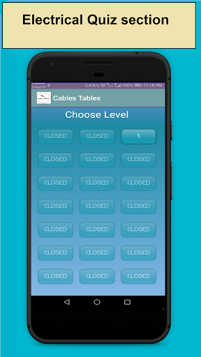 Screenshot Electrical Cable Tables
