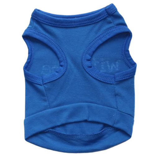 Title 1, Dog Clothing Cotton Blue Follower Vest for comf...