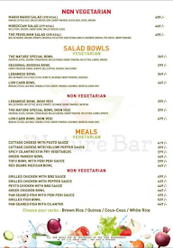 The Nature Bar menu 1