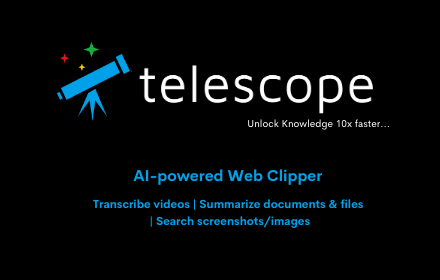 Telescope: AI-powered Web Clipper small promo image