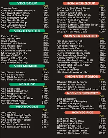 Silver Spoon Cafe menu 