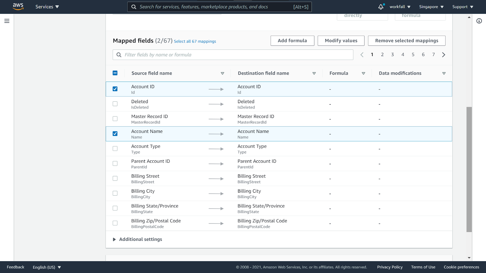 How to create a data flow to share data between AWS and Salesforce using Amazon AppFlow?