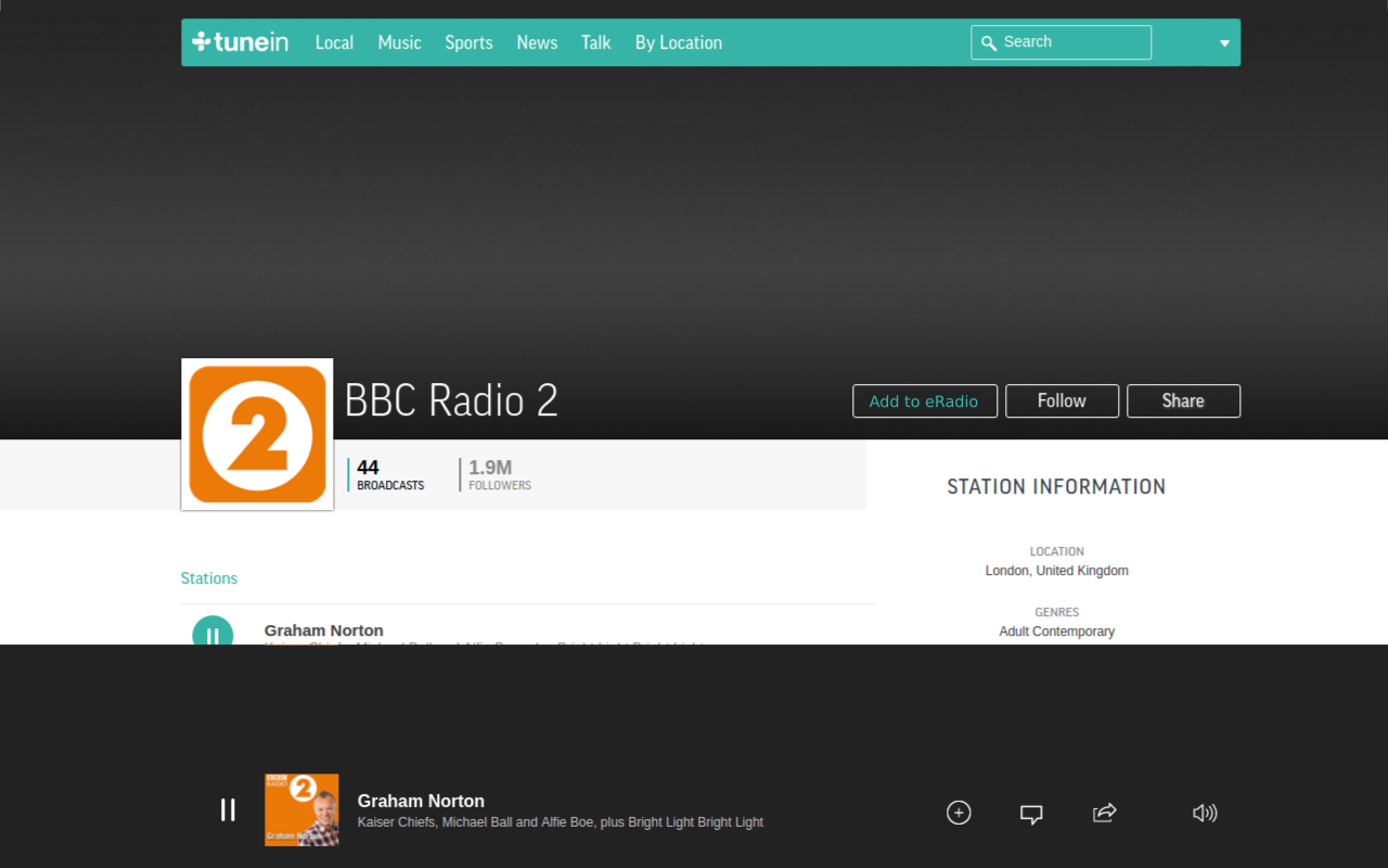 eRadio Web Extension Preview image 2