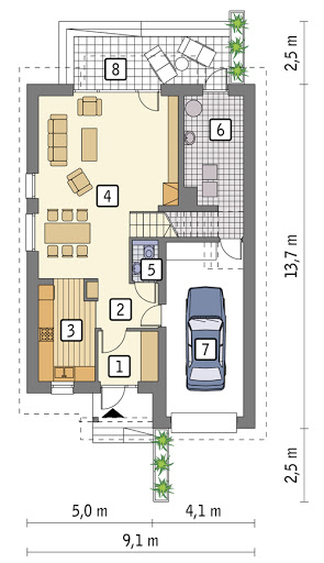 Nowe miejsce - M198 - Rzut parteru