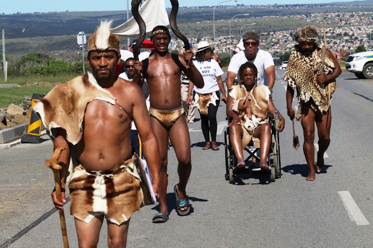 Khoi activists march in East London in 2017 in a bid to end the use of the term 'coloured’.