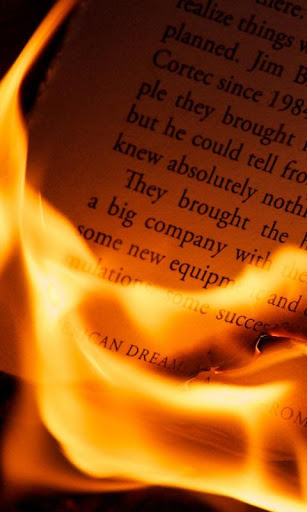 burning book live wallpaper