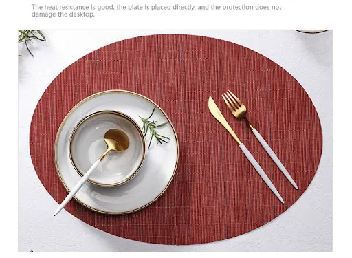 Title 4, Teslin Bamboo Pattern Western Platemat