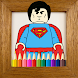 Kids Coloring Book Superheroes