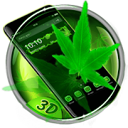 3D Green Maple Leaf  Icon