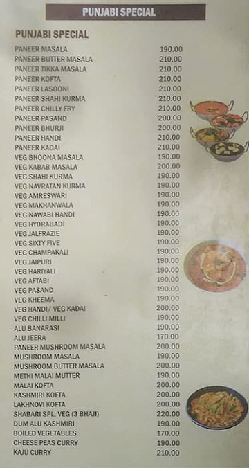 Sanjeevan Veg Restaurant menu 