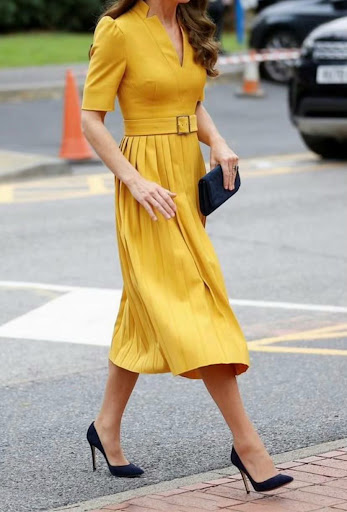 Title 2, Slim mid-length compression pleated dress with ...