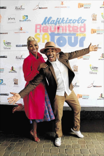 homecoming: Nhlanhla Nciza and Theo Kgosinkwe pair up with the Nelson Mandela Foundation for their Reunited tour of SA PHOTO: SUPPLIED