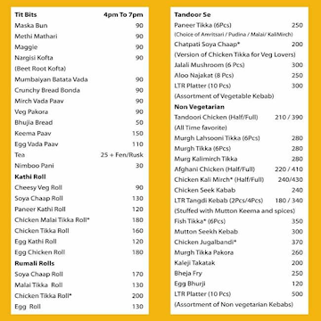 Tiffin Tales menu 