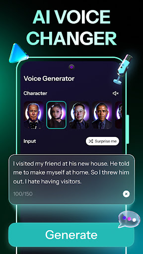 Screenshot Celebs AI text to voice clone