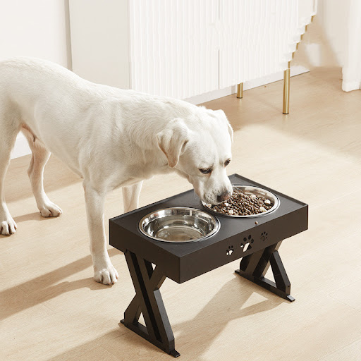 Title 5, Stainless Steel Adjustable Dog Bowl Pet Food Bo...
