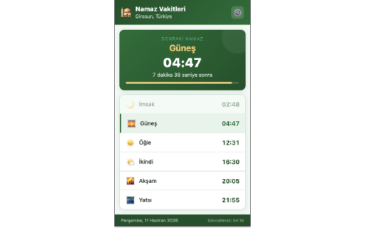Namaz Vakitleri screenshot 1