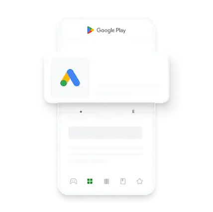 Illusztráció a Google Ads mobilalkalmazásról a Google Play Áruházban.
