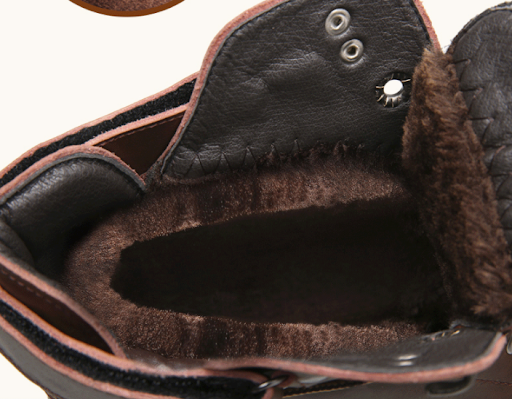 Title 3, Mens Casual Mid-Cut Leather Boots Comfortable ...