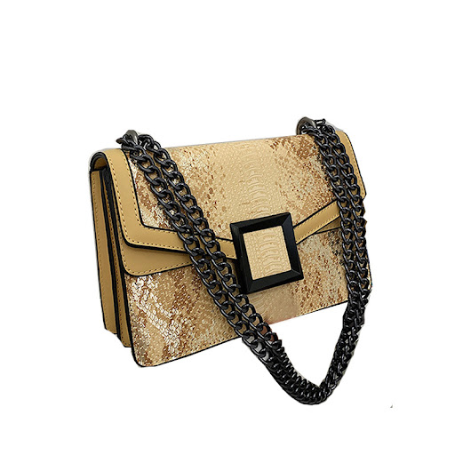 Title 1, Fashion Snake Print Chain Crossbody One Shoulde...