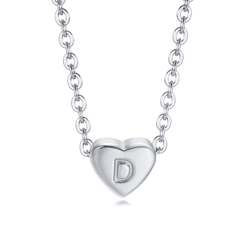 Title 15, 26 English Letter Pendant Love Heart Necklace D...
