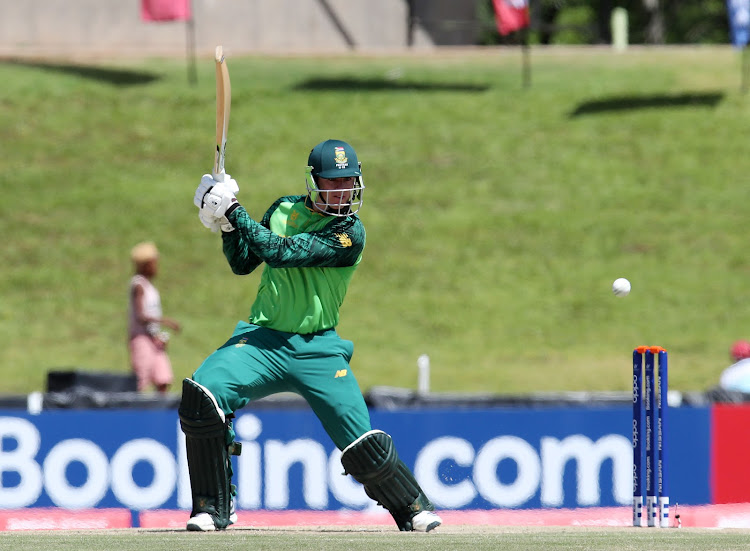 Jonathan Bird bats during the match against the United Arab Emirates.