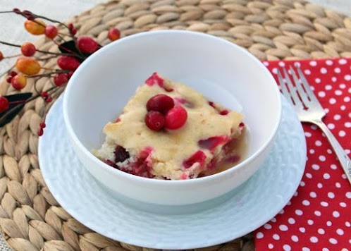 Cranberry Cake with Warm Butterscotch Sauce